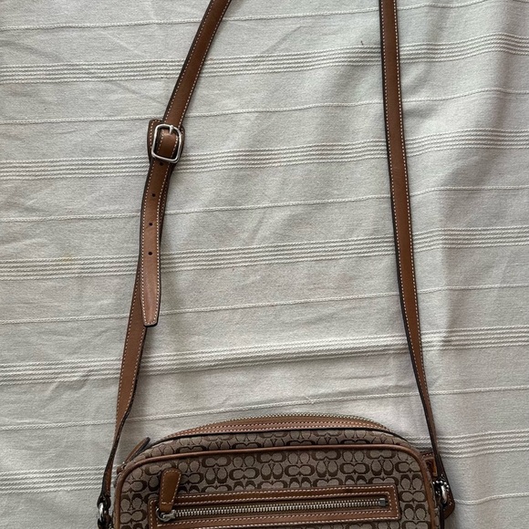 Coach Brown Monogram Crossbody Bag - Picture 9 of 9